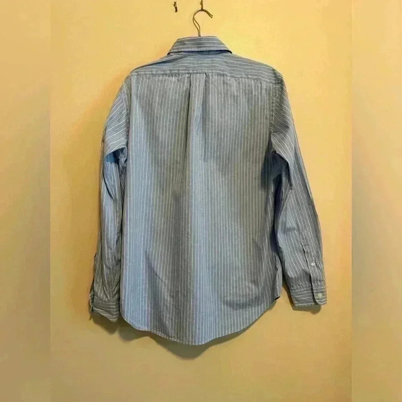 Ralph Lauren Classic Fit Striped Dress Shirt - Size Medium- Light Blue - Picture 2 of 7